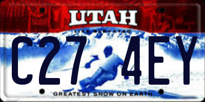 UT license plate C274EY