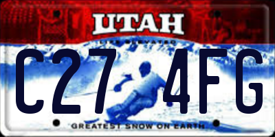 UT license plate C274FG