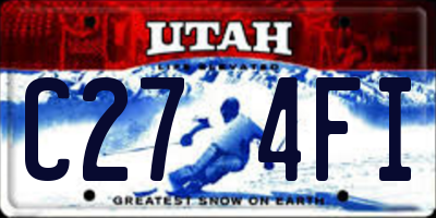 UT license plate C274FI