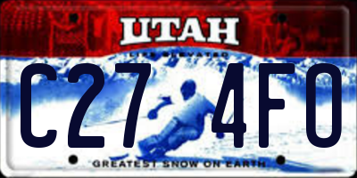 UT license plate C274FO
