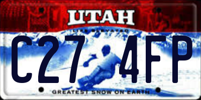 UT license plate C274FP
