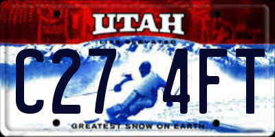 UT license plate C274FT