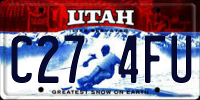UT license plate C274FU
