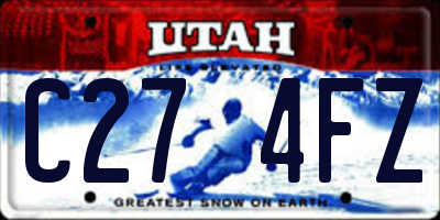 UT license plate C274FZ