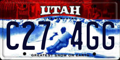 UT license plate C274GG