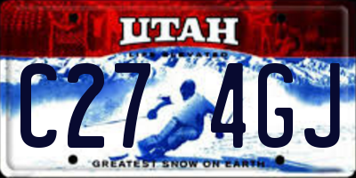 UT license plate C274GJ