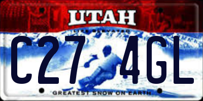 UT license plate C274GL