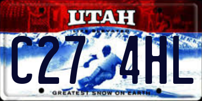 UT license plate C274HL
