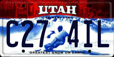 UT license plate C274IL