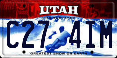 UT license plate C274IM