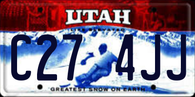 UT license plate C274JJ