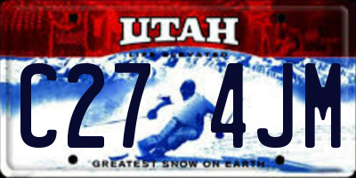 UT license plate C274JM