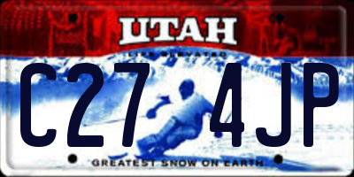 UT license plate C274JP
