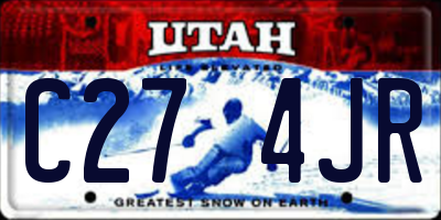 UT license plate C274JR
