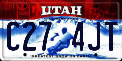 UT license plate C274JT
