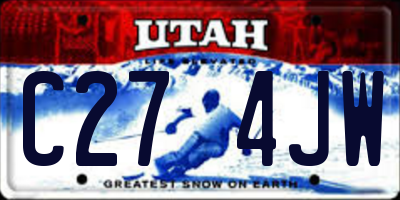 UT license plate C274JW