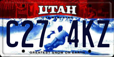 UT license plate C274KZ