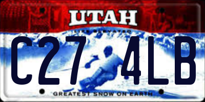 UT license plate C274LB