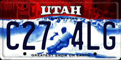 UT license plate C274LG