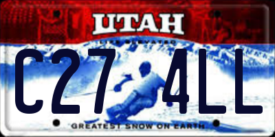 UT license plate C274LL