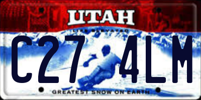 UT license plate C274LM