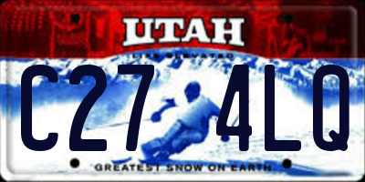 UT license plate C274LQ