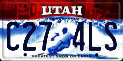 UT license plate C274LS