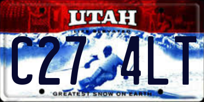 UT license plate C274LT