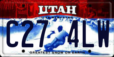 UT license plate C274LW