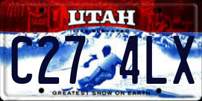UT license plate C274LX