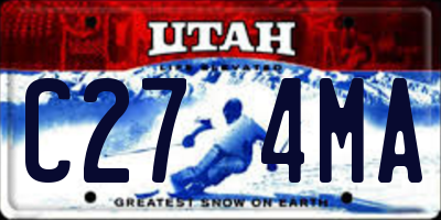 UT license plate C274MA