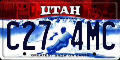 UT license plate C274MC