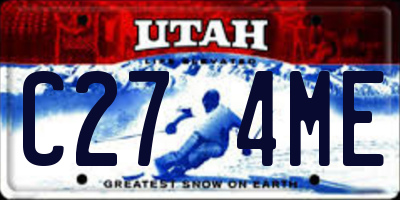 UT license plate C274ME