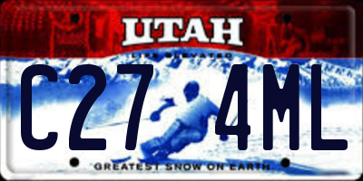UT license plate C274ML