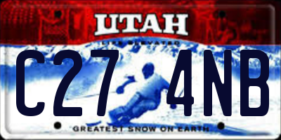 UT license plate C274NB