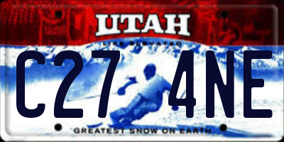 UT license plate C274NE