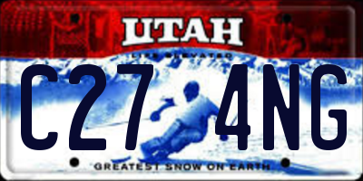 UT license plate C274NG