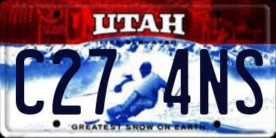 UT license plate C274NS