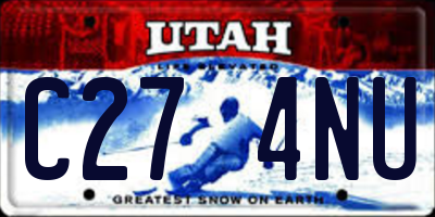 UT license plate C274NU
