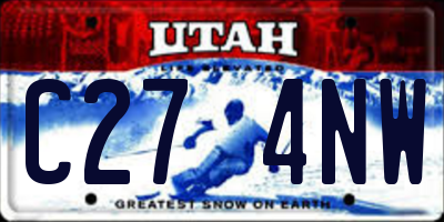 UT license plate C274NW