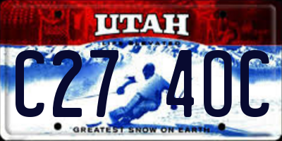 UT license plate C274OC