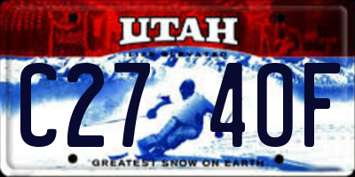 UT license plate C274OF