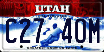 UT license plate C274OM
