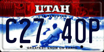 UT license plate C274OP