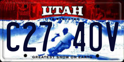 UT license plate C274OV