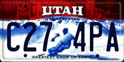 UT license plate C274PA