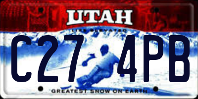 UT license plate C274PB