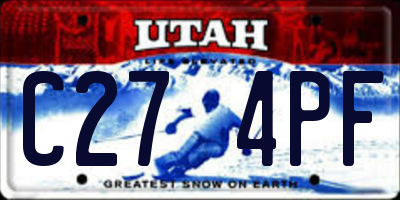 UT license plate C274PF