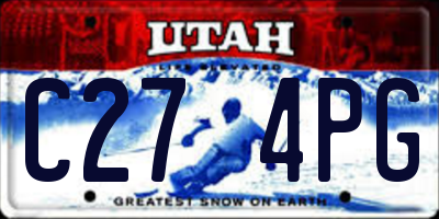 UT license plate C274PG