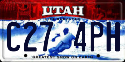 UT license plate C274PH
